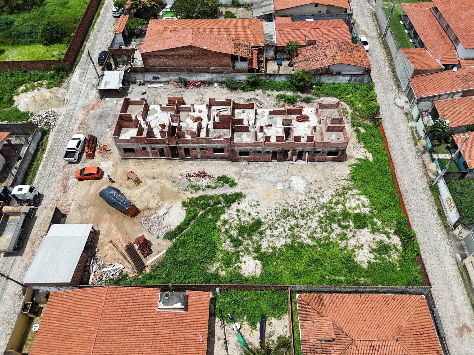 Vista aérea do empreendimento DunaMar 2 em fase inicial de obra.